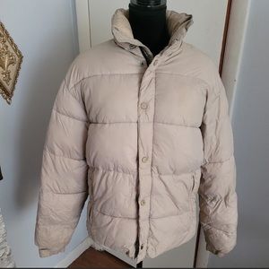 Old Navy Winter Puffer Jacket in Light Tan